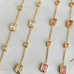 Five Stones Dangle Drop Earrings